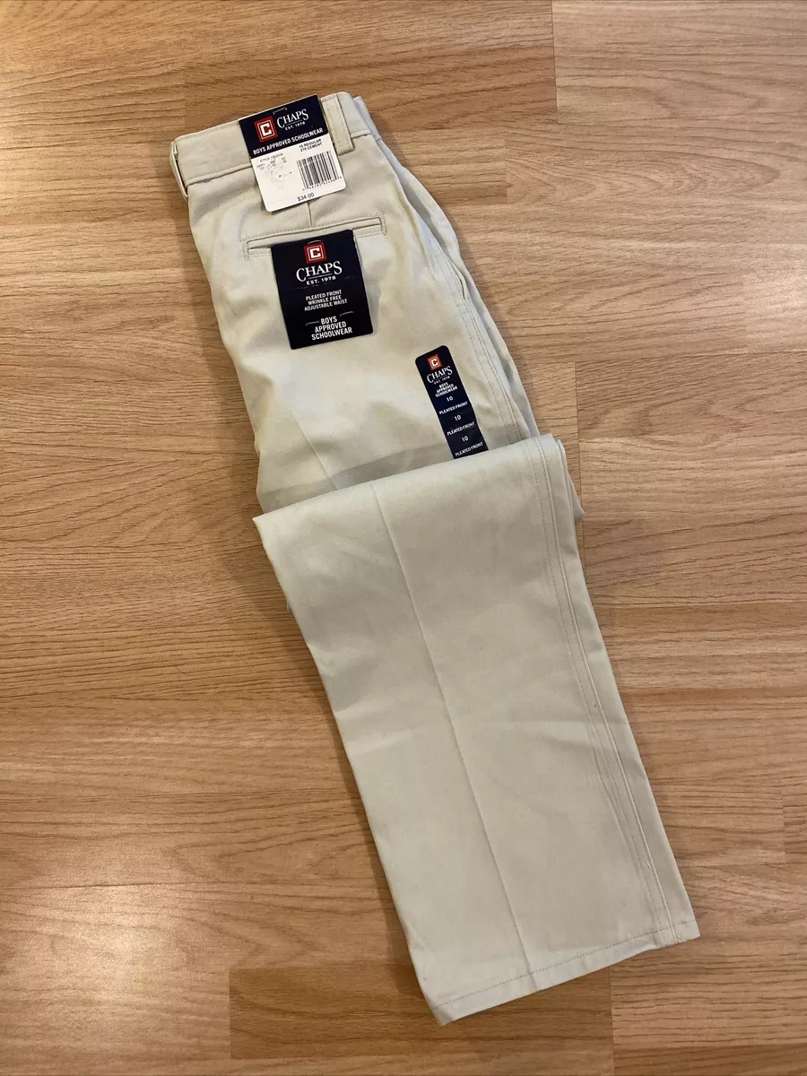Pantalon Para Ni os Uniforme Escolar Chaps Talla 10 Plisados Caqui Nuevo Casual
