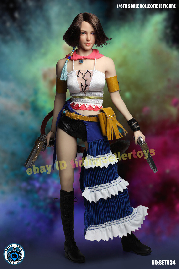 SUPER DUCK SET034 Yuna FF7 Clothes Set Space girl Seamless For 1/6