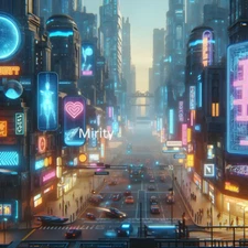 Digital Image Picture Photo Pic Wallpaper Background AI ART Modern City Night