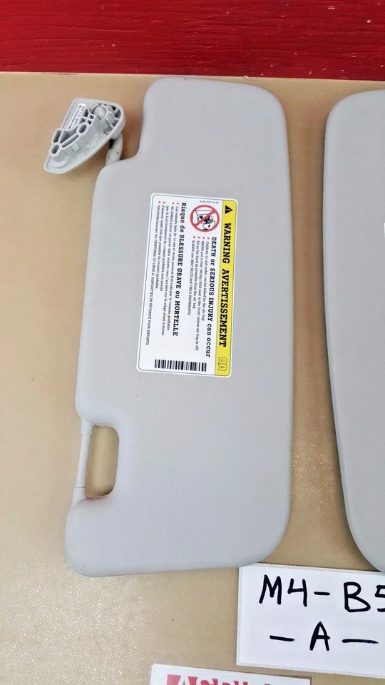 2008-2014 Smart Fortwo Sun Visor Sunvisor Left & Right Pair Set OEM Gray Foto 4 de 4