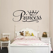 Princess w/Crown Vinyl Decal Home D cor 12" x 28"