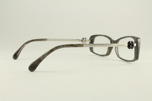 Rare Authentic Chanel 3195 c. 1208 Gray Tweed 51mm Frames Glasses Italy RX-able - Picture 3 of 5