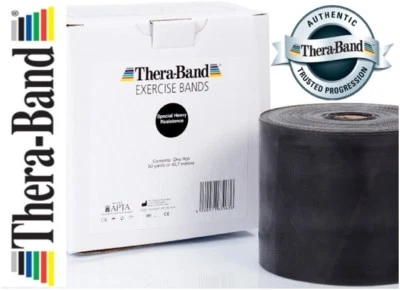 Grundpreis 5,12 €/m, THERABAND, 2,5m, schwarz, Fitness, Reha, Physio
