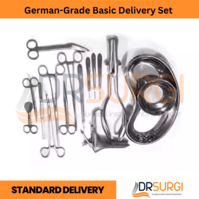 German-Grade Basic Delivery Set   16 Pcs Gynecology Surgical Instrument