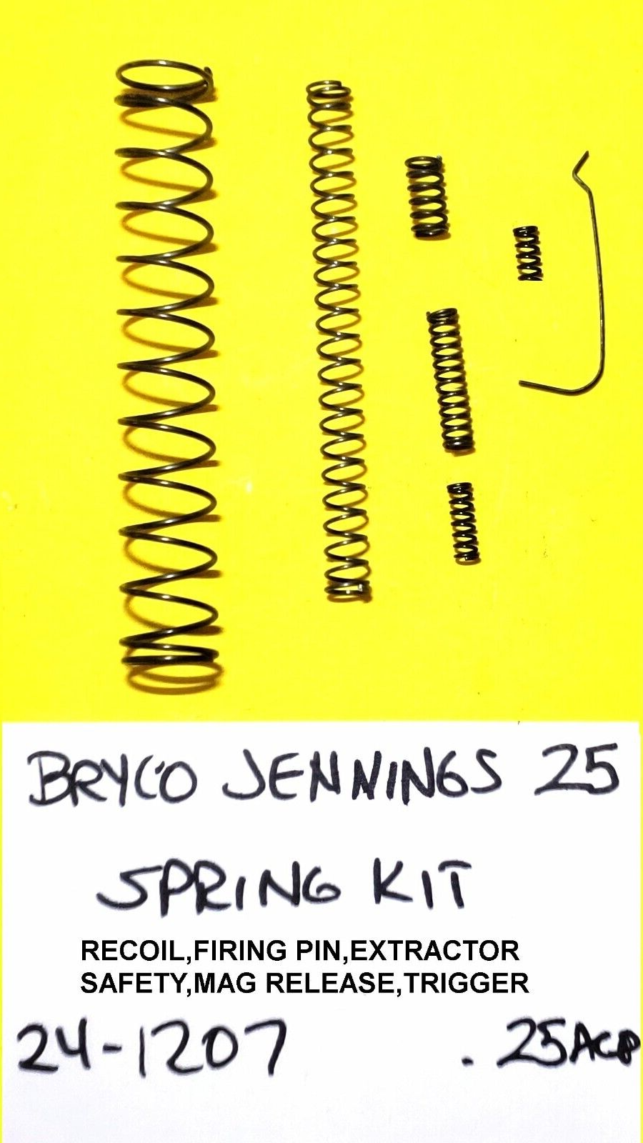 JENNINGS J 25 FACTORY REPAIR REBUILD SPRING SET TUNE UP YOUR PISTOL 24-1207
