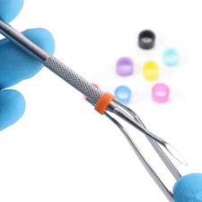 100Pcs/Box Dental Autoclavable Silicone Instruments Color Code Rings Bands Large