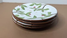 Dick Idol Plates Woodberry Set of 4 Salad Sandwich Snack Dessert Raspberry Vines