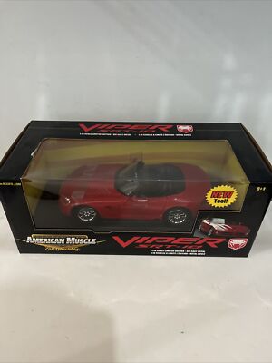1/18 ERTL American Muscle Dodge Viper SRT-10 Convertible Diecast Red w/Box 33084