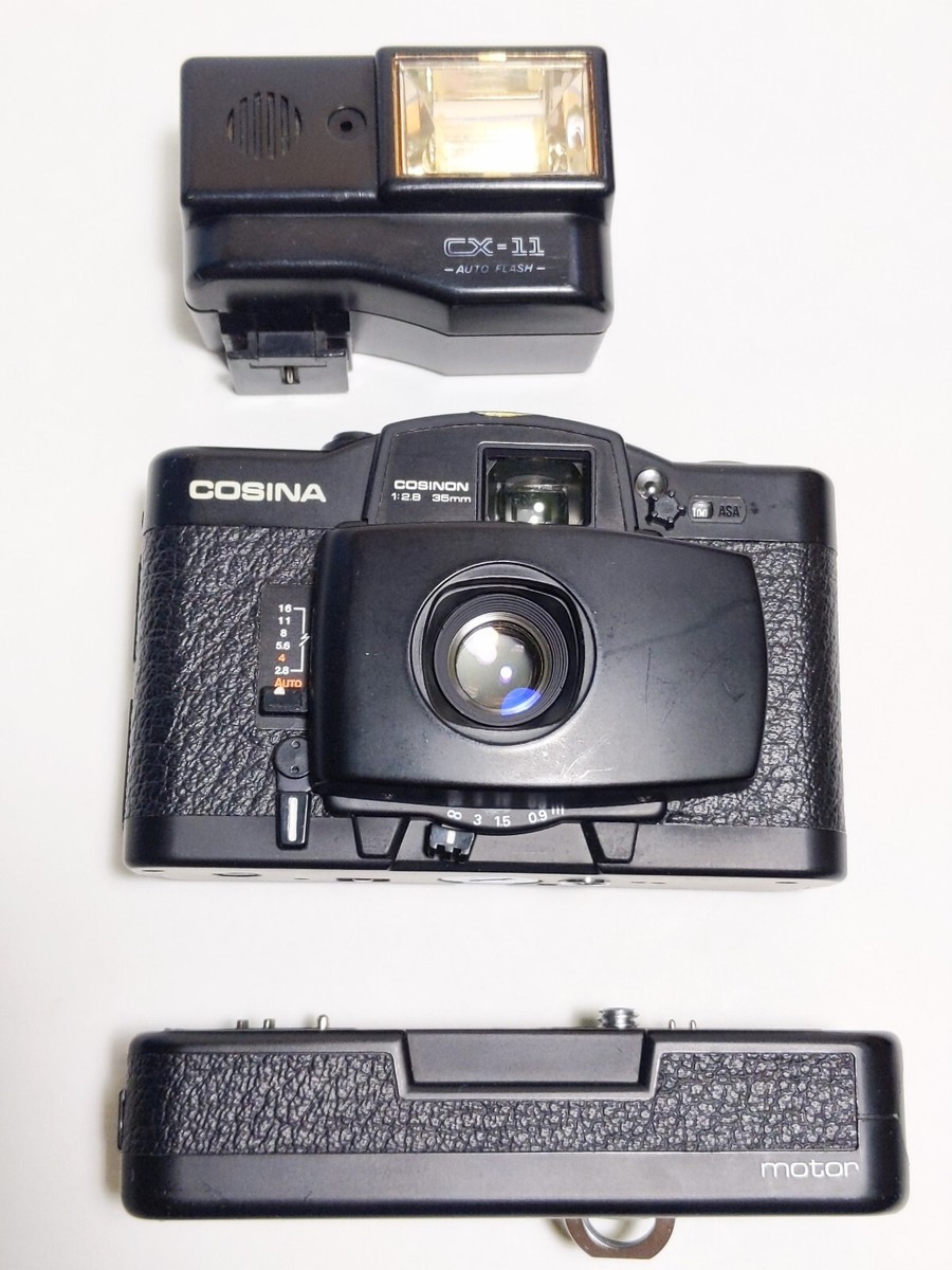 Working* - Cosina CX-2 Film Camera + CX-11 Flash and Motor Auto