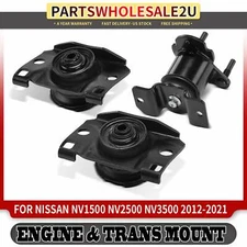 3x Engine Motor & Transmission Mount for Nissan NV1500 NV2500 NV3500 2012-2021