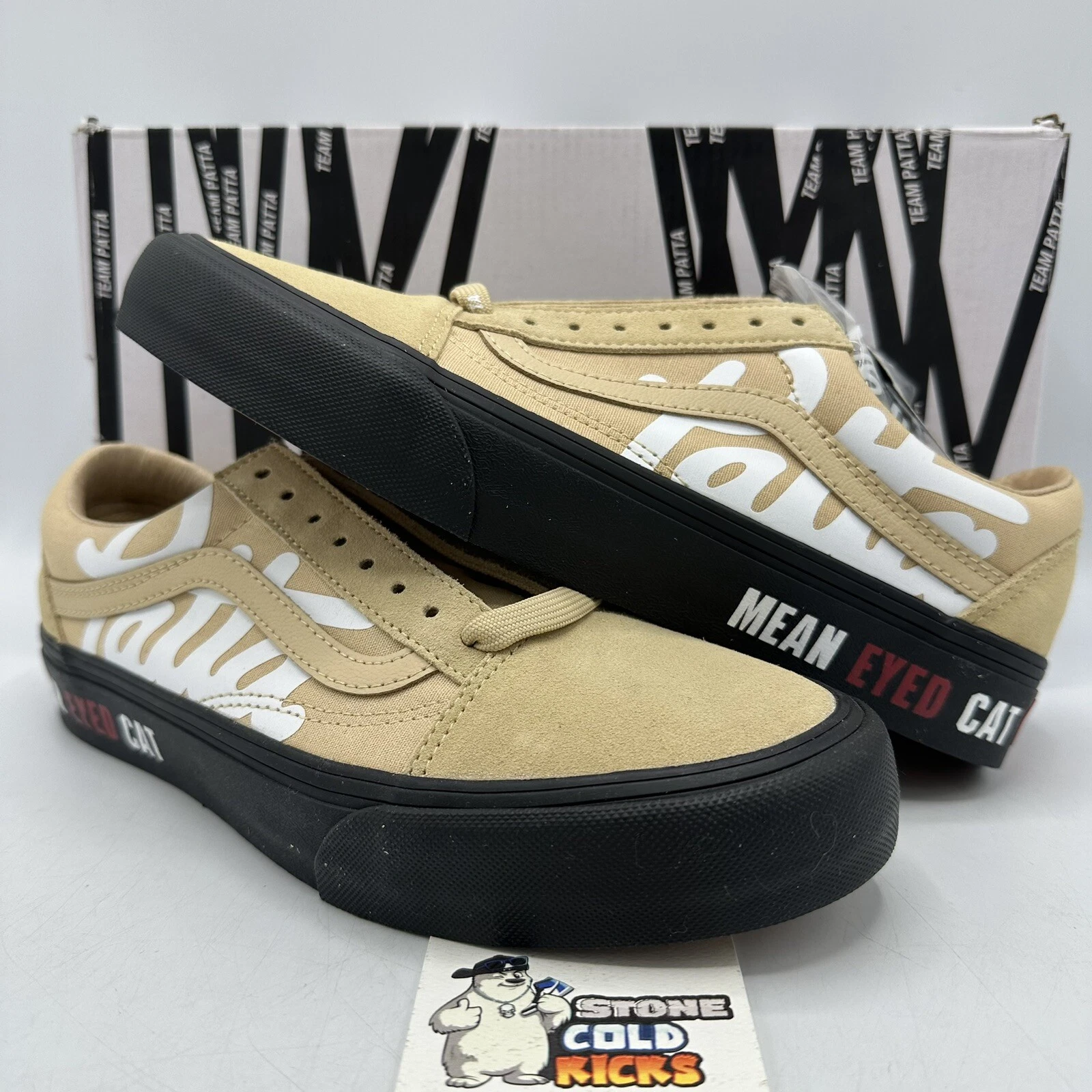 Vans x Patta Old Skool Vlt LX Almond Buff   Noir VN0A4BVF   5X5 Taille 8,5 Supreme