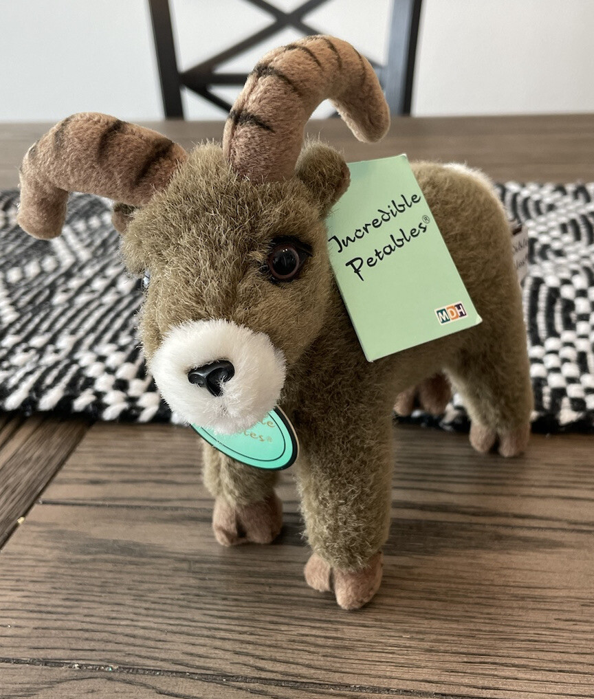incredible petables mountain goat Ram horns RARE HTF New NWT eBay