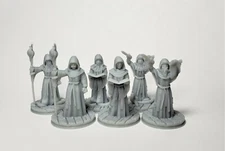 Resin Cultists Set of 6 - 32mm Scale Mini - D&D Tabletop Gaming - EC3D