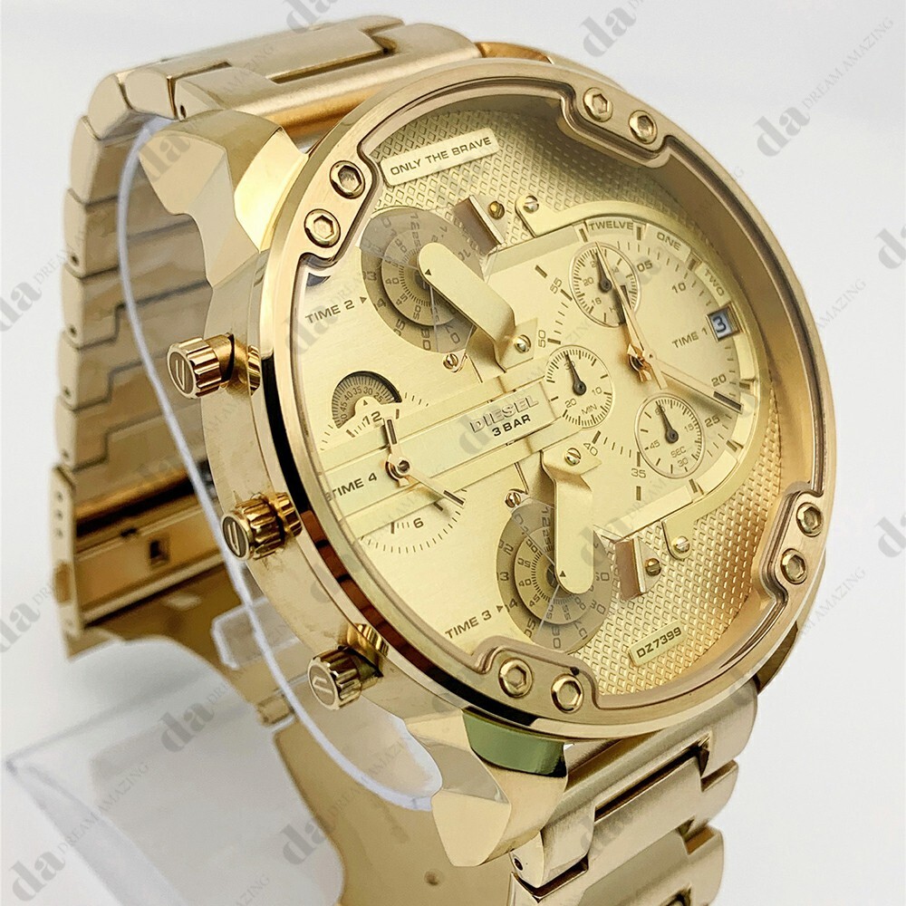 Diesel DZ7399 Men's Mr. Daddy 2.0 Chronograph Gold Dial Diesel DZ7399 Men's Mr. Daddy 2.0 Chronograph Gold Dial