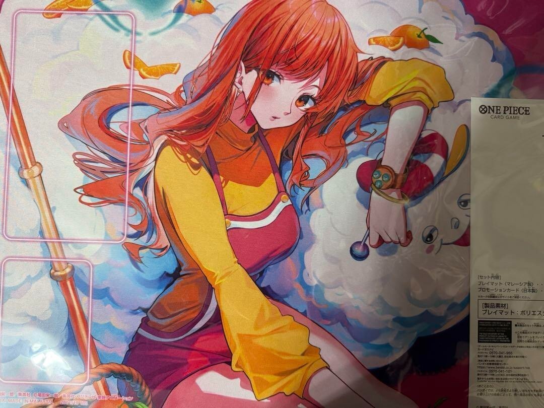 One Piece Card Game Official Playmat & Promo Card Nami