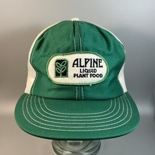 Vintage Farm Trucker Hat Alpine Liquid Plant Food Made in America Challenger Cap