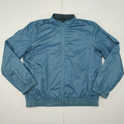 Vintage St Michael Windjacke Mantel Gr. L Türkis Blau Doppelt Futter Made In UK - Bild 1 von 12