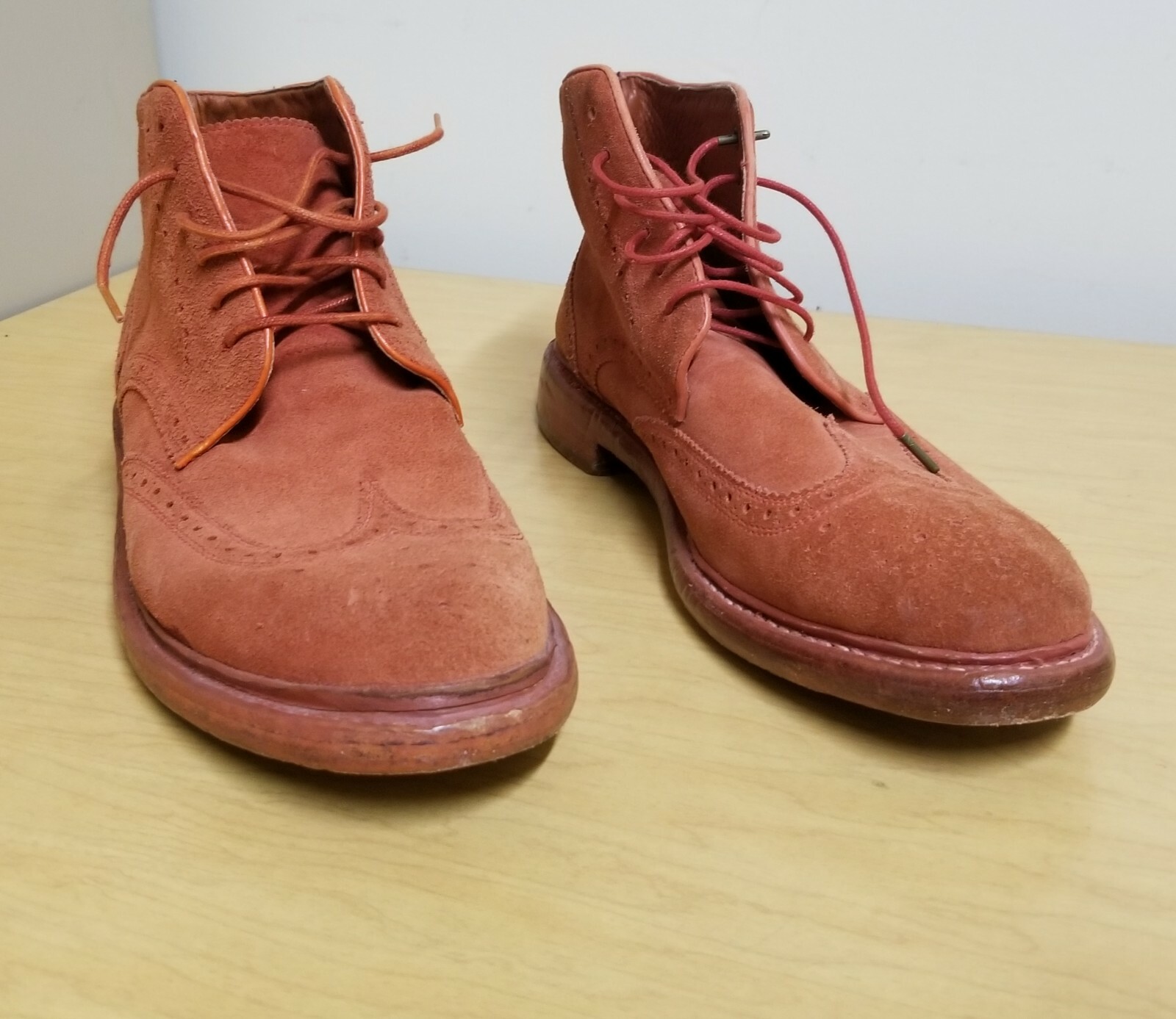 Orange WINGTIP Chukka Shoes 
