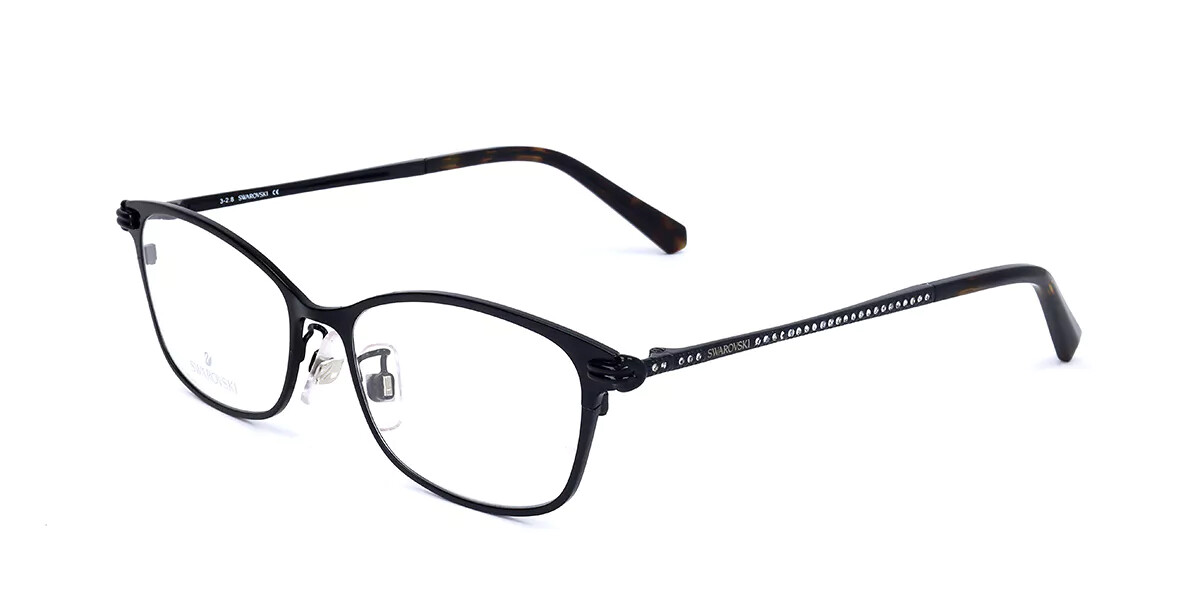 Оправа для очков Swarovski SK 5318-F 001 из блестящего черного пластика 53-16-140 азиатского покроя 27190₽