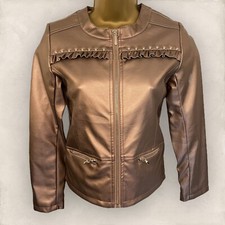 Giacca ecopelle Mayoral bambina oro rosa 14 anni