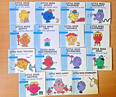 LITTLE MISS & GLITTER BOOKS BY ROGER HARGREAVES CHOOSE THE BOOK FROM THE LIBRARY
