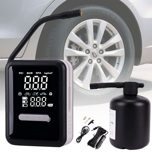 6000mAh Tire Inflator Portable Air Compressor 150PSI Auto-Stop Car Moto Bike US