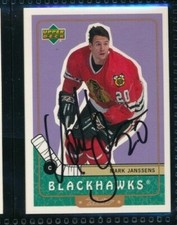 1999-00 Upper Deck Retro #16 Mark Janssens Chicago Blackhawks signed autograph