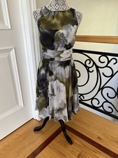 Talbots watercolor fit and flare dress size 2