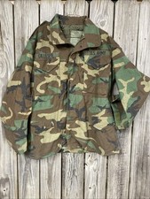 Alpha Industries Mens USGI M65 Jacket Medium Cold Weather Field Woodland Camo