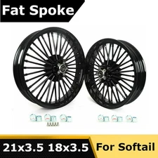 Fat King Spoke Wheels Rims 21x3.5 18x3.5 for Harley Softail Slim FLSL 2012-2021