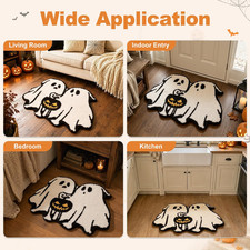 Ghost Halloween Bathroom Rug Non Slip Washable Bath Mats 20"X30"