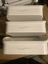 3 LOT Ge Kenmore Refrigerator Door Bin shelf 240338203 240338201 White Blue