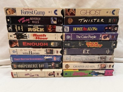 VHS Tape Lot 18: Action & Comedy - E.T., Home Alone, Ghost, Twister, Rush Hour