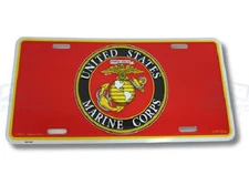 United States Marine Corps USMC Emblem Genuine Military License Plate 6" x 12"