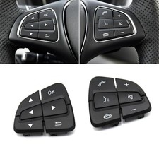 Steering Wheel Control Switch Buttons Covers for Mercedes Benz Black
