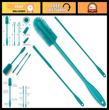 3-in-1 Silicone Bottle Brush Set for Water Bottles, Tumblers  Glassware Cleanin