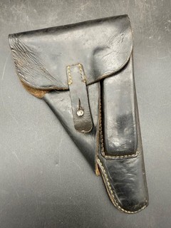 Original German WWII P.38 1944 shell holster marked leather back ww2 2ww 2wk wh