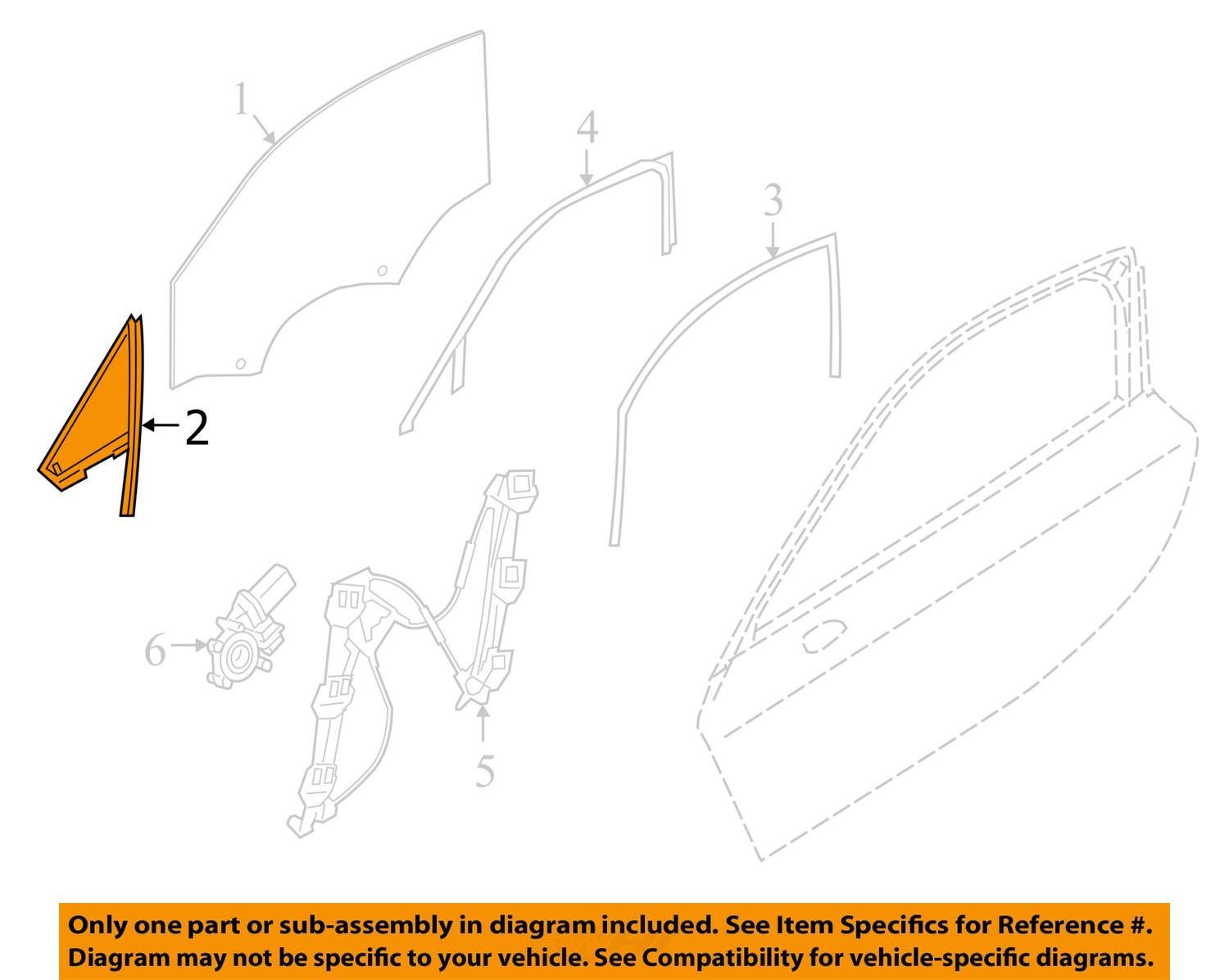 BMW I8 I12 Front Left Side Door Corner Quarter Window Glass 2014 - 2020 OEM