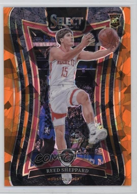 2024 Panini Select Mezzanine Orange Cracked Ice Prizm 164/275 Reed Sheppard 1n4g