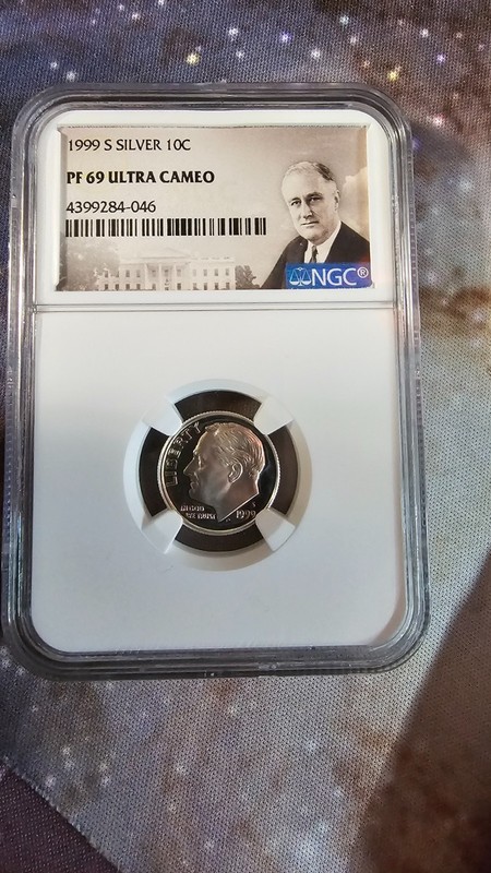 1999 s ROOSEVELT Silver Dime (Proof 69 U Cam) NGC(046) #1