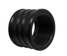 1/2 x 28 Double Fluted Pistol Length Aluminum Thread Protector - Black