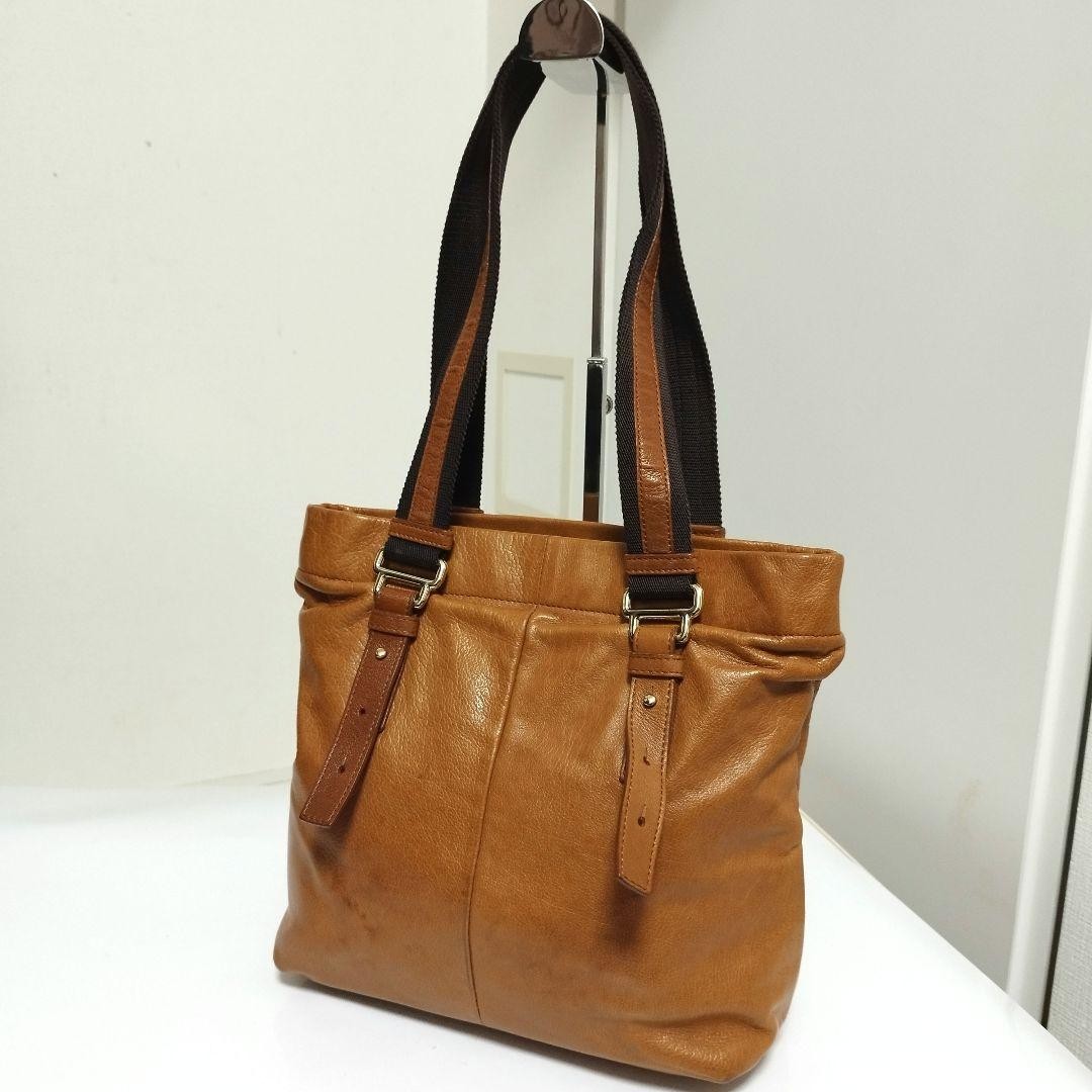 Borsa tote YVES SAINT LAURENT YSL Rive Gauche archivio Kahala pelle borchiata marrone