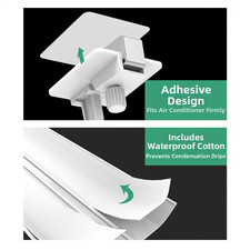ABS Air Conditioner Deflector for Central AC Units 20x40x5cm No Wall Damage