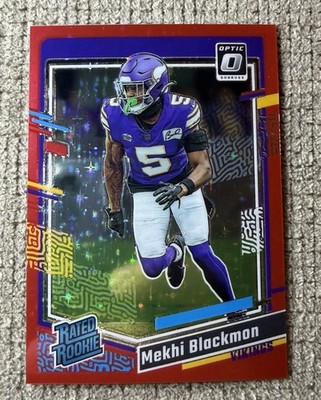 2023 Donruss Optic Mekhi Blackmon Rated Rookie Red Stars Prizm Minnesota Vikings