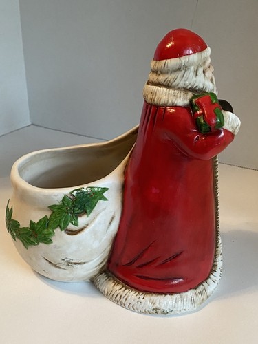 Vintage 1991 Claire Burke Ceramic Santa Claus Potpouri Holder - Picture 6 of 12
