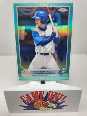 2022 Topps Chrome Pro Debut P#DC-58 Pete Crow-Armstrong Aqua Refractor #d /75 sc