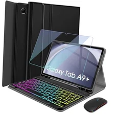 Backlit Keyboard Case for Samsung Galaxy Tab A9 Plus / A9+ 11inch 2023 with 