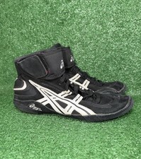 Vintage ASICS Men Size 10.5 Jackal Black Prime White Attack Wrestling Shoe JL203