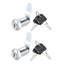 2pcs Cam Lock 25mm Cylinder Length Fit on Max 5/8-inch Panel Keyed Different