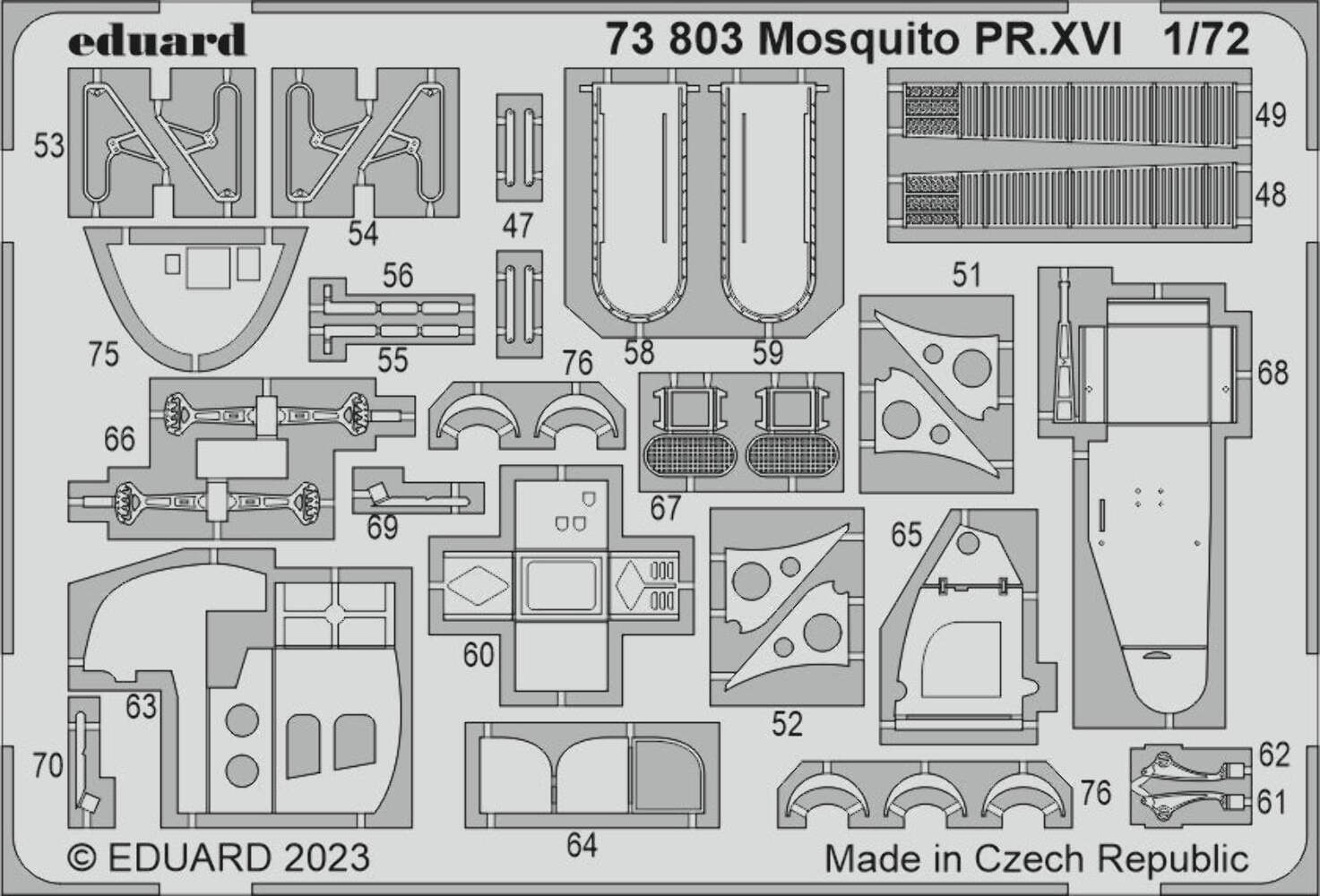 Eduard 73803 1:72 de Havilland Mosquito PR.XVI to be used with Airfix